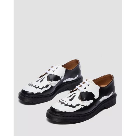 Supreme FW25 Dr Martens 1461 3-Eye Shoes Skull Black & White Size: 10 NIB - Picture 2 of 10